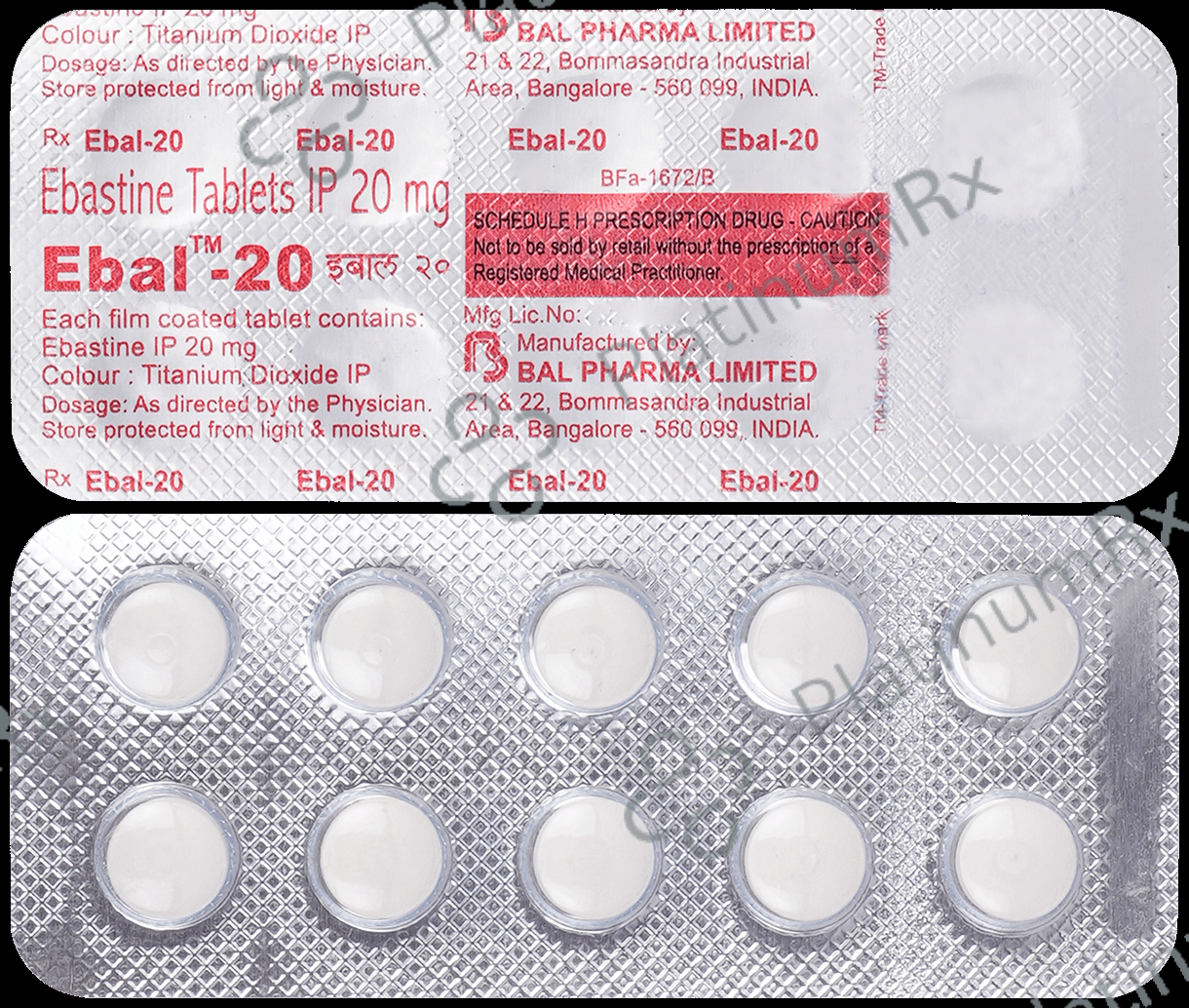 Ebal 20mg Tablet 10s