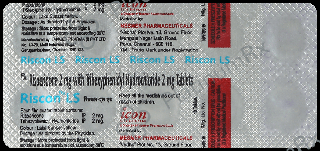 Riscon LS 2/2mg Tablet 10s