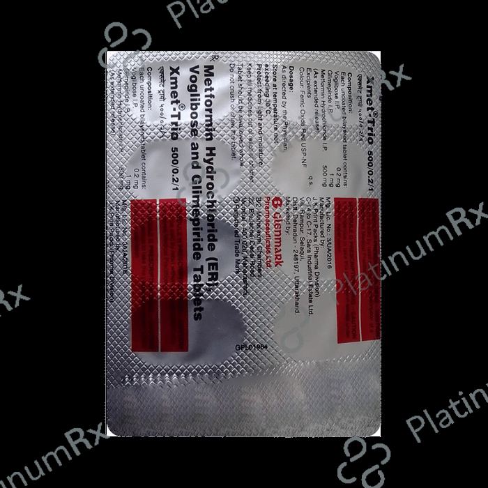 Xmet Trio 1/500/0.2mg Tablet ER 10s