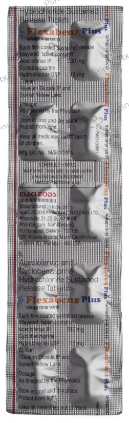 Flexabenz Plus 200/15mg Tablet SR 10s