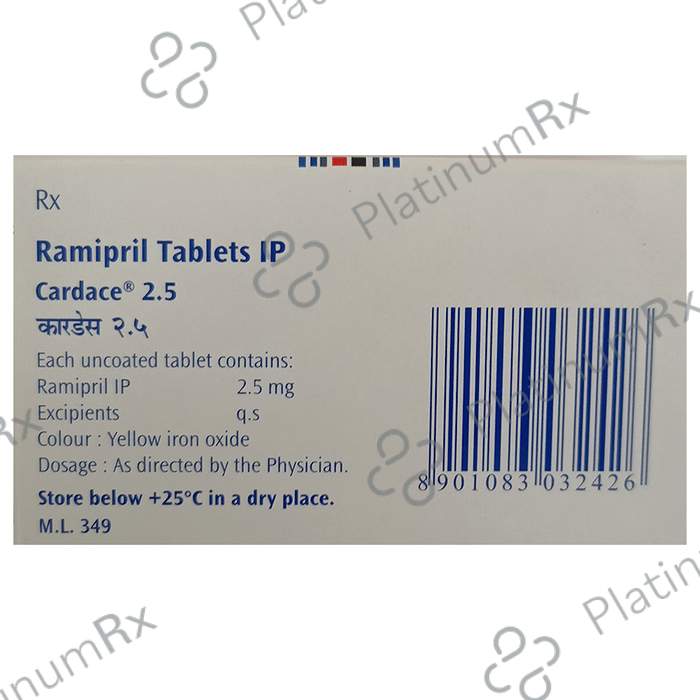 Cardace 2.5mg Tablet 15s