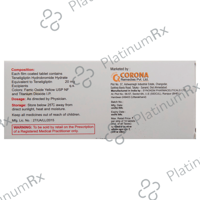 Tenebite 20mg Tablet 15s