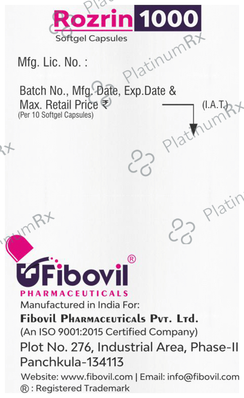 Rozrin 1000 Softgel Capsule