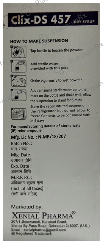 Clix DS 457 Dry Syrup