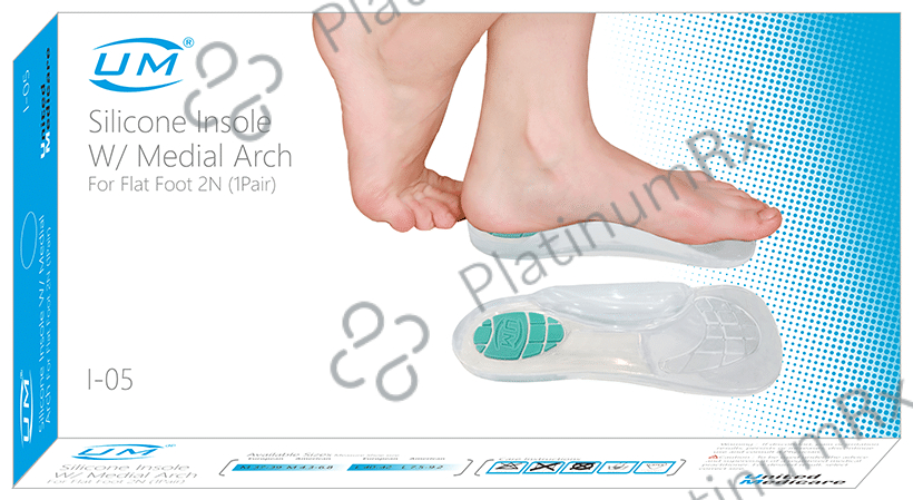 United Medicare Silicone Insole with Medial Arch (1 pair)