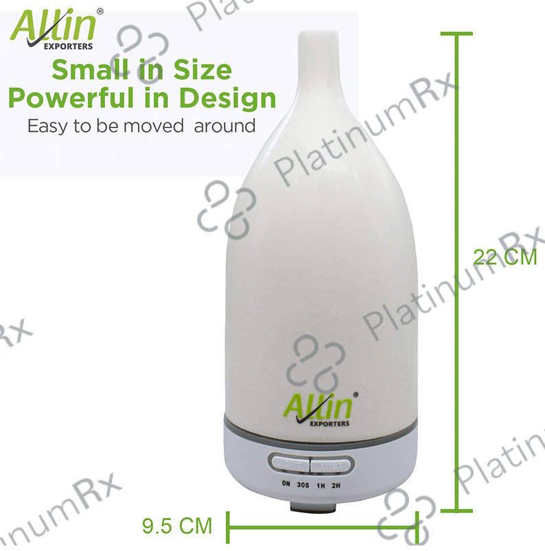 Allin Exporters DT 102T Aromatherapy Ceramic Diffuser & Ultrasonic Humidifier (100ml Tank)