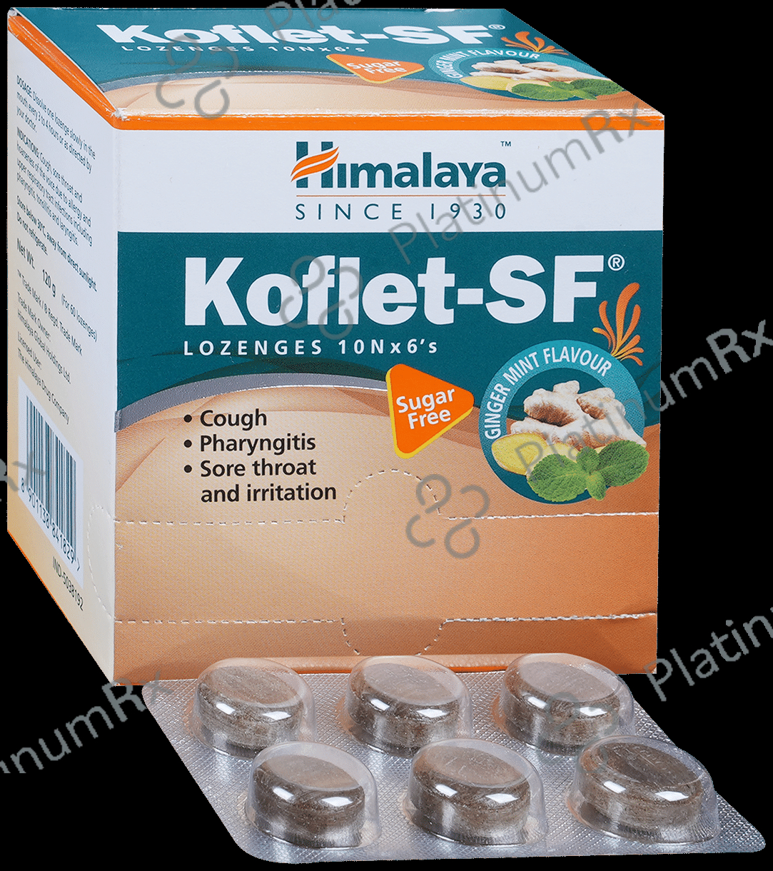 Himalaya Koflet-SF Cough Lozenges-Relieves Cough& Sore Throat I Lozenges Ginger Mint Sugar Free