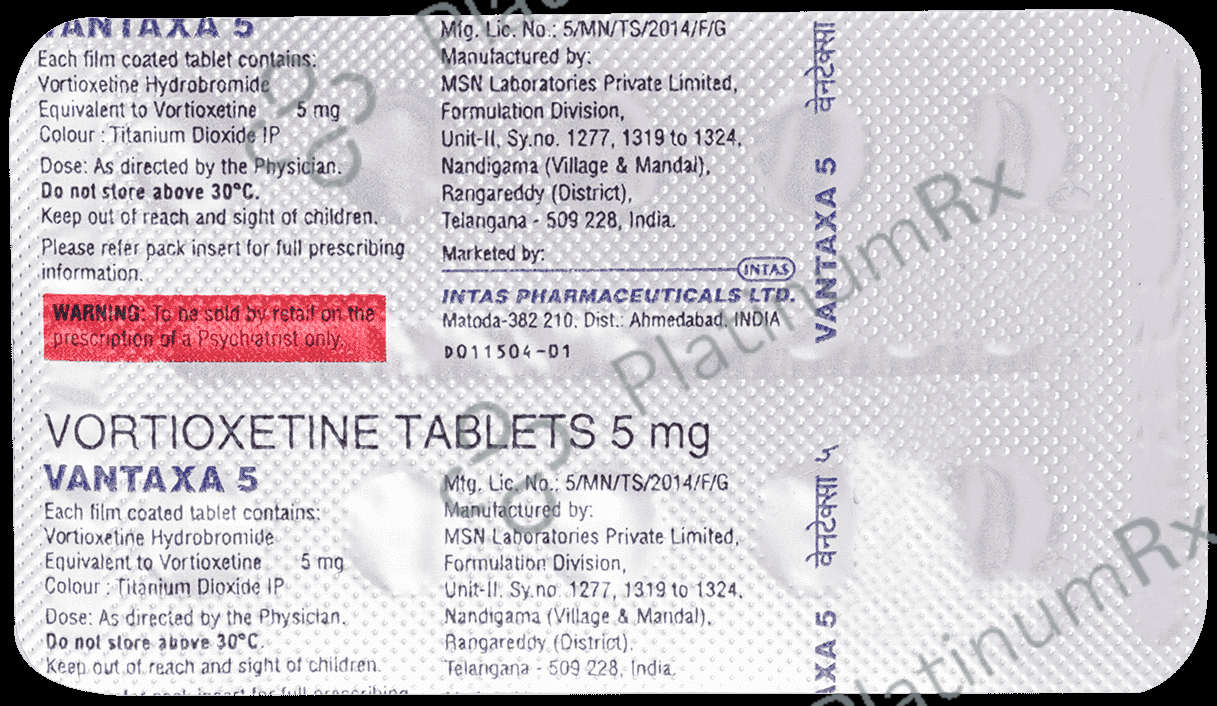 Vantaxa 5mg Tablet 10s