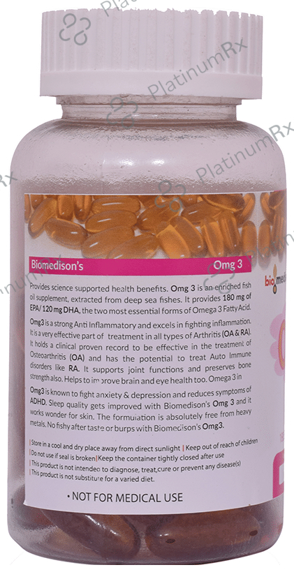 Biomedison's OMG 3 Omega 3 Softgels