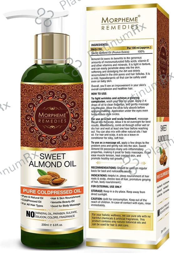Morpheme Remedies Pure Coldpressed Sweet Almond Oil 200 ml