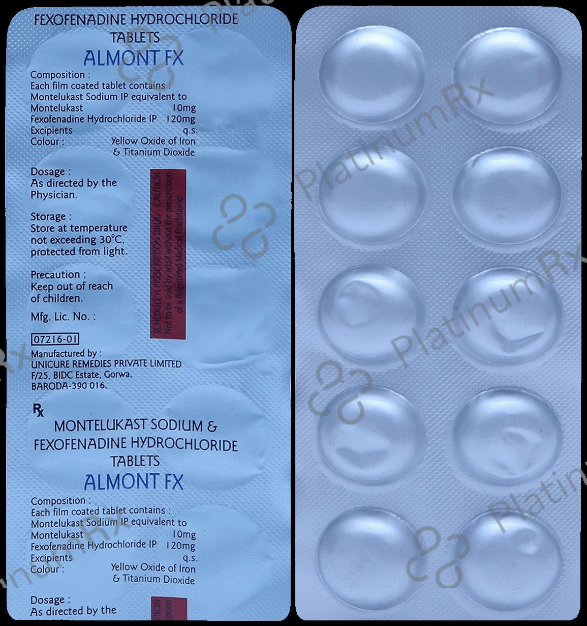 Almont FX 10mg/120mg Tablet