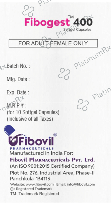 Fibogest 400mg Soft Gelatin Capsule