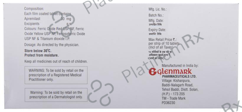 Aprezo 30mg Tablet 10s (Glenmark)