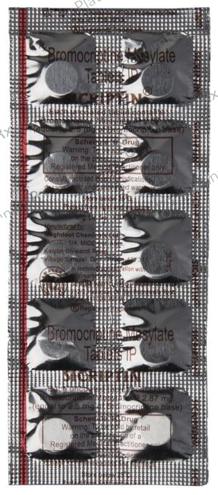 Sicriptin 2.5mg Tablet 10s