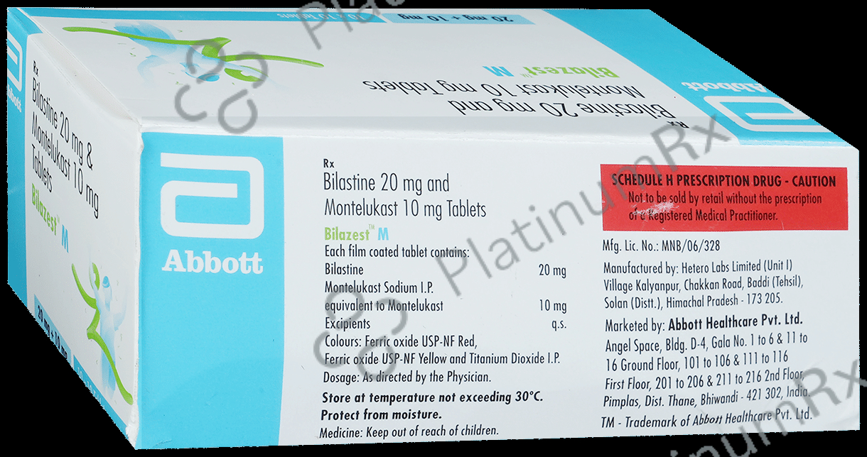 Bilazest M 20/10mg Tablet 10s