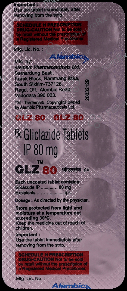 Glz 80mg Tablet 10s