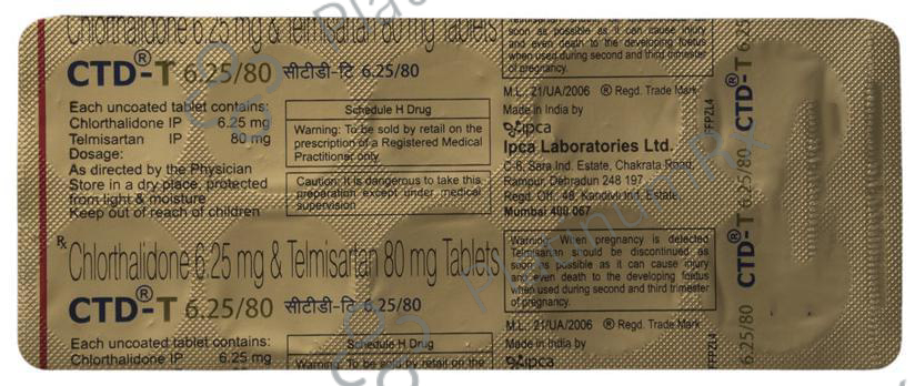 CTD-T 6.25/80 Tablet 10 Tablet