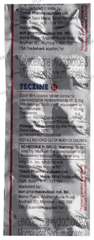 Teczine M 5/10mg Tablet 10s