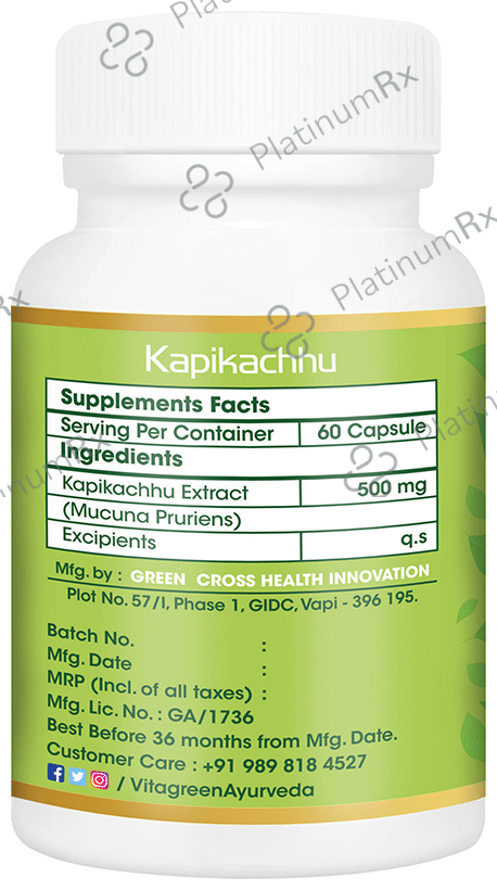 Vitagreen Kapikachhu 500mg Capsule