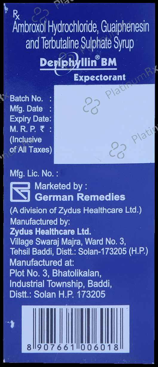 Deriphyllin BM 30/50/1.25mg Expectorant 100ml