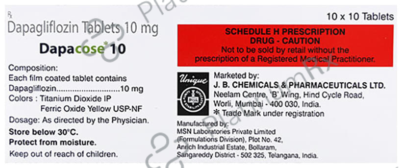 Dapacose 10mg Tablet 10s