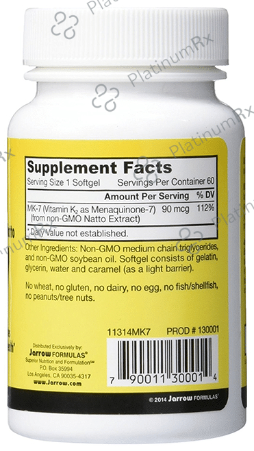 Jarrow Formulas MK-7 Soft Gelatin Capsule for Bone Health