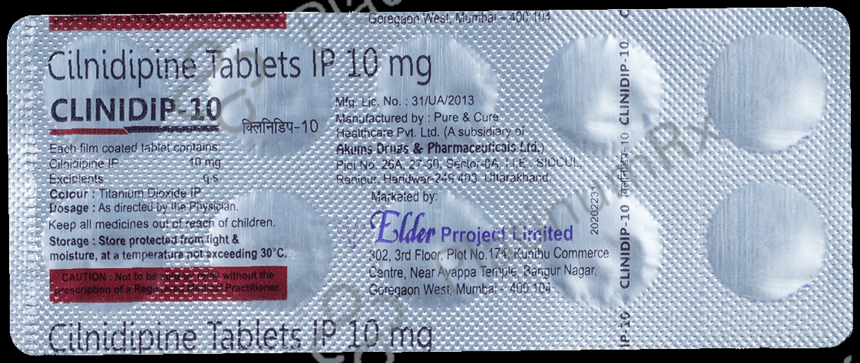 Clinidip 10mg Tablet