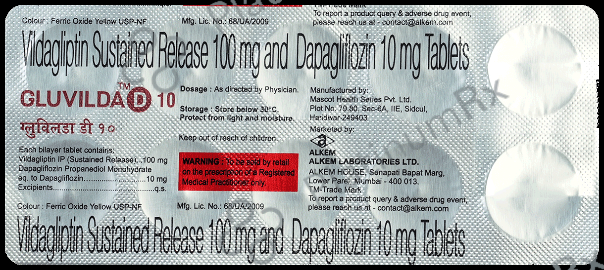 Gluvilda D 10/100mg Tablet 10s