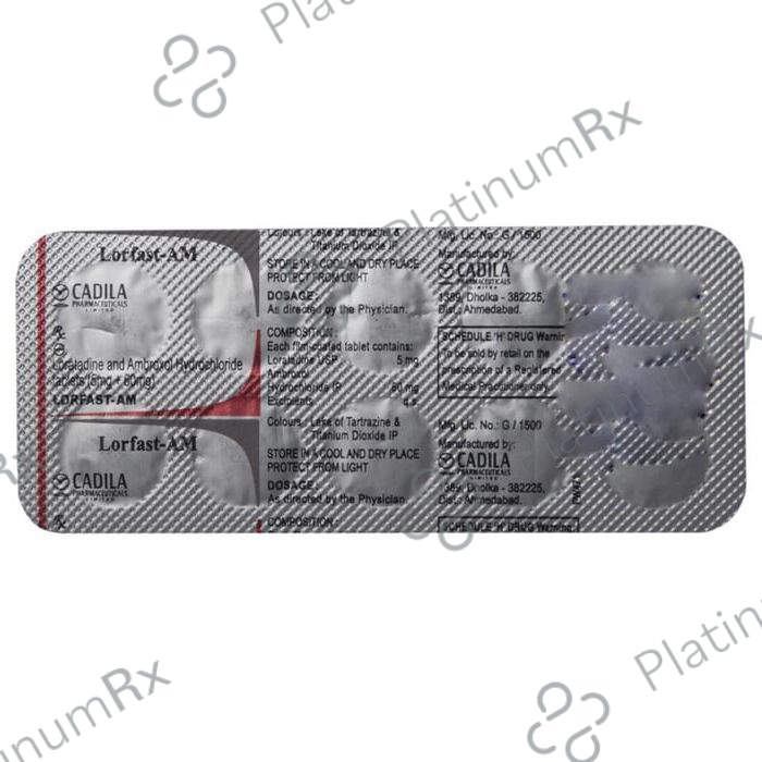 Lorfast AM 60/5mg Tablet 10s
