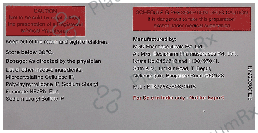 Janumet 50/500mg Tablet 15s
