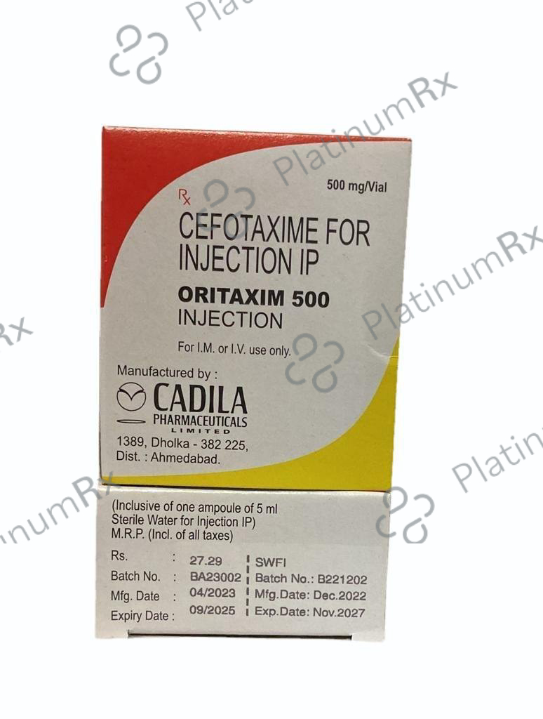 Oritaxim 500mg Injection 1s