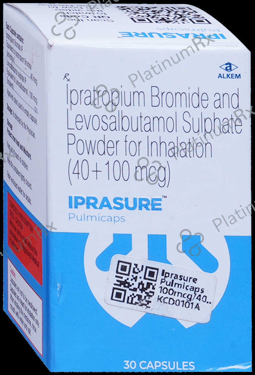 Iprasure Pulmicaps 100mcg/40mcg Capsule