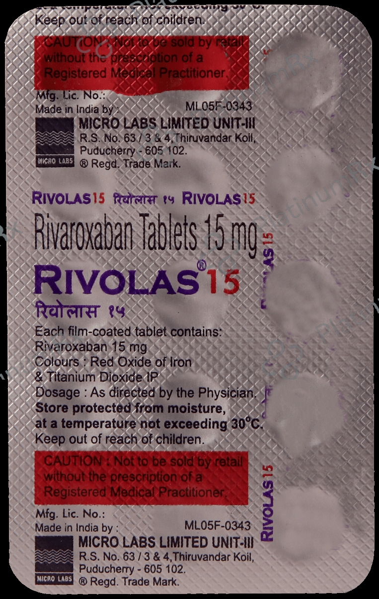 Rivolas 15mg Tablet 15s