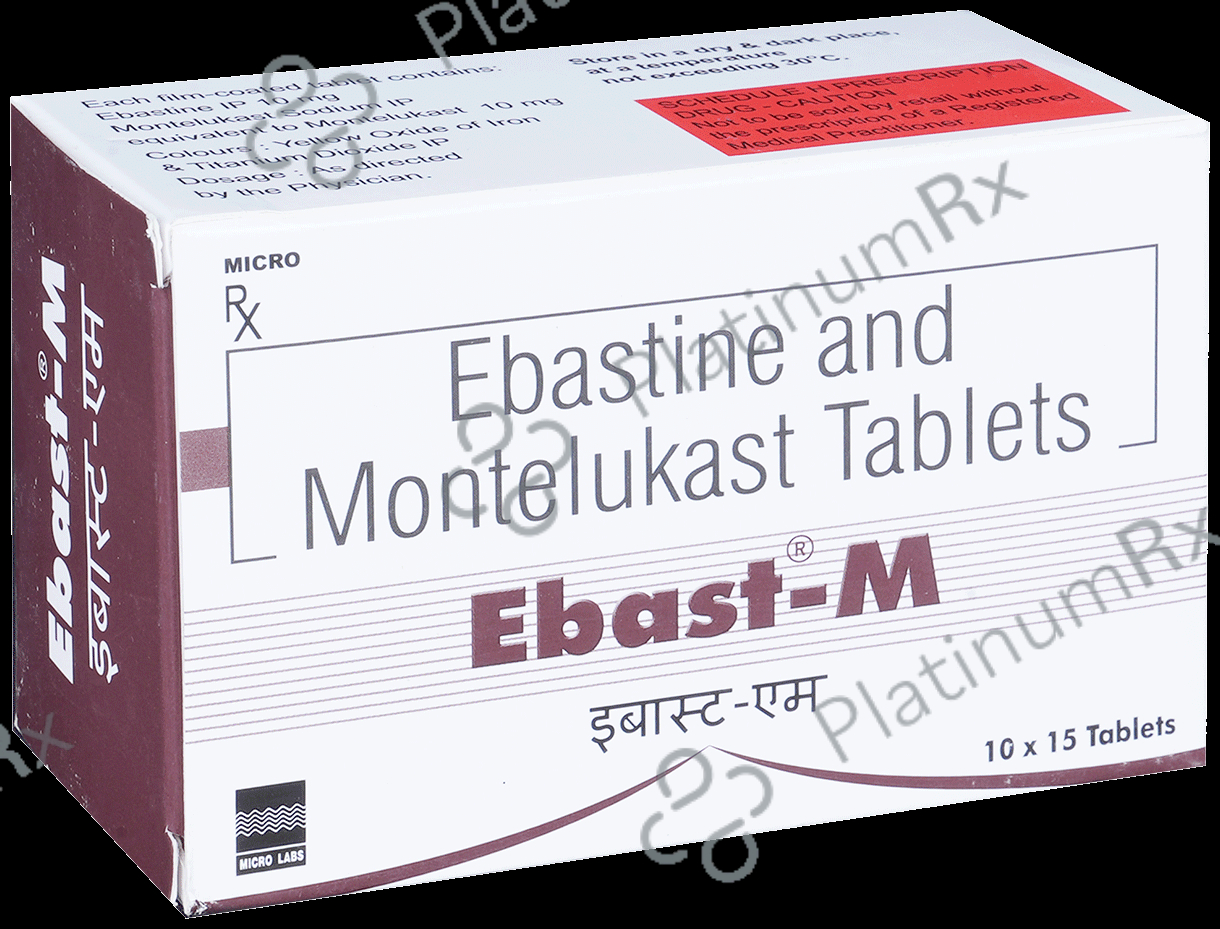 Ebast M 10/10mg Tablet 15s