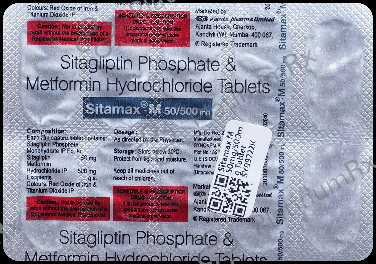 Sitamax M 50/500mg Tablet 10s