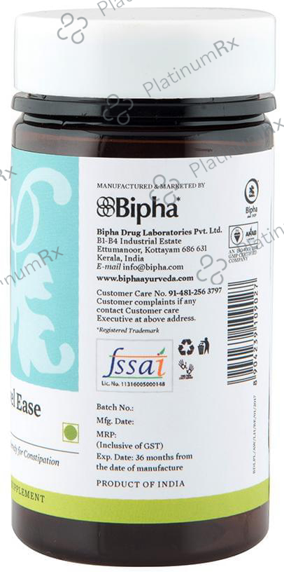 Bipha Ayurveda Herbionics Bowel Ease 500mg Tablet