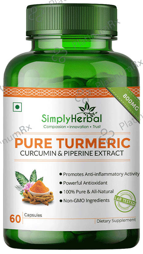 Simply Herbal Pure Turmeric Curcumin & Piperine Extract Capsule
