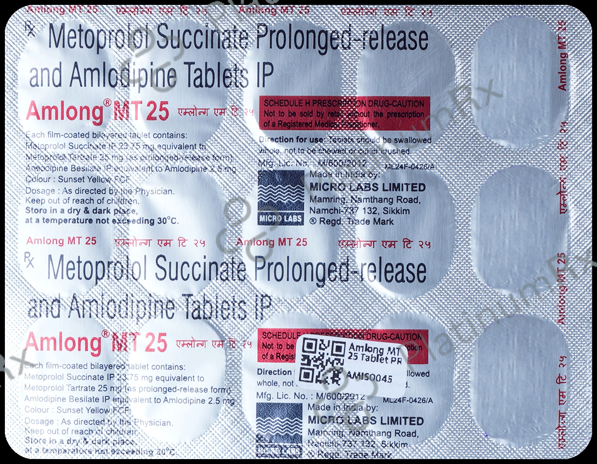 Amlong MT 25mg Tablet PR 15s
