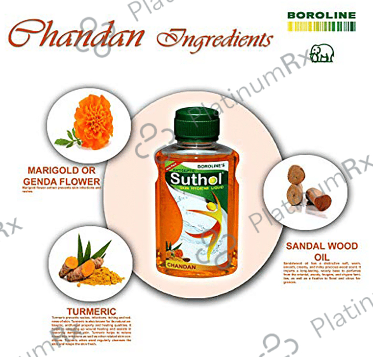 Boroline's Suthol Antiseptic Skin Hygiene Active Chandan Liquid