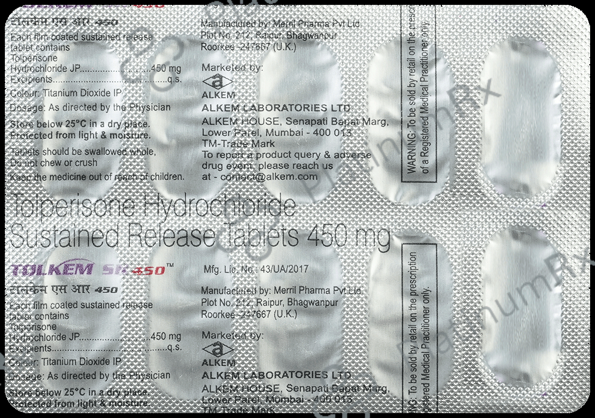 Tolkem SR 450mg Tablet 10s