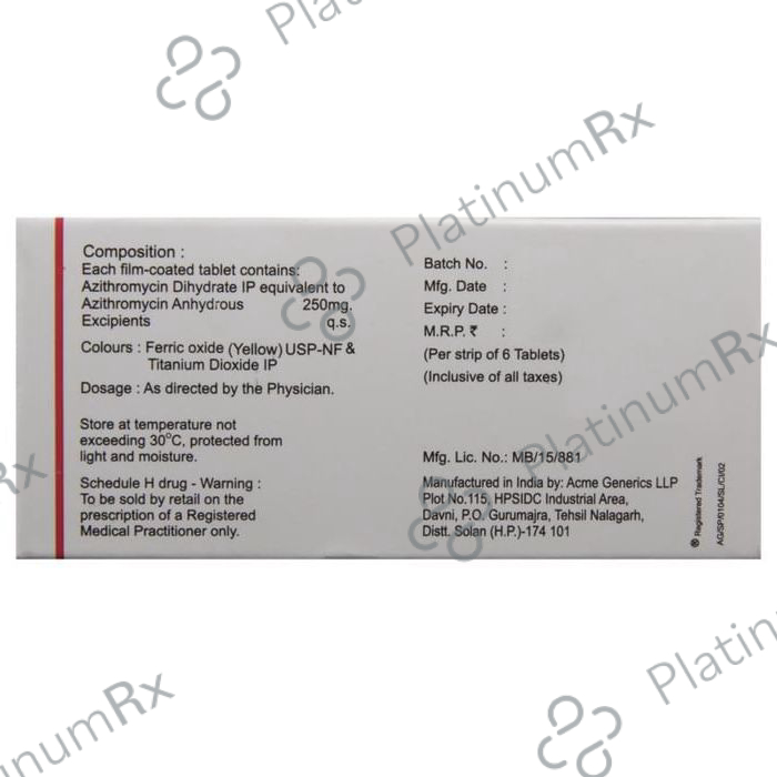 Azax 250mg Tablet 6s