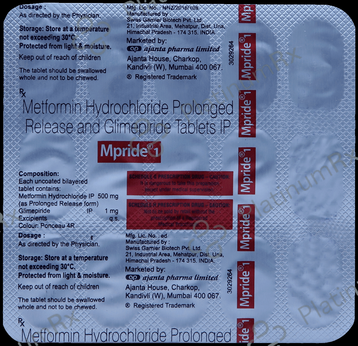 Mpride 1mg/500mg Tablet PR