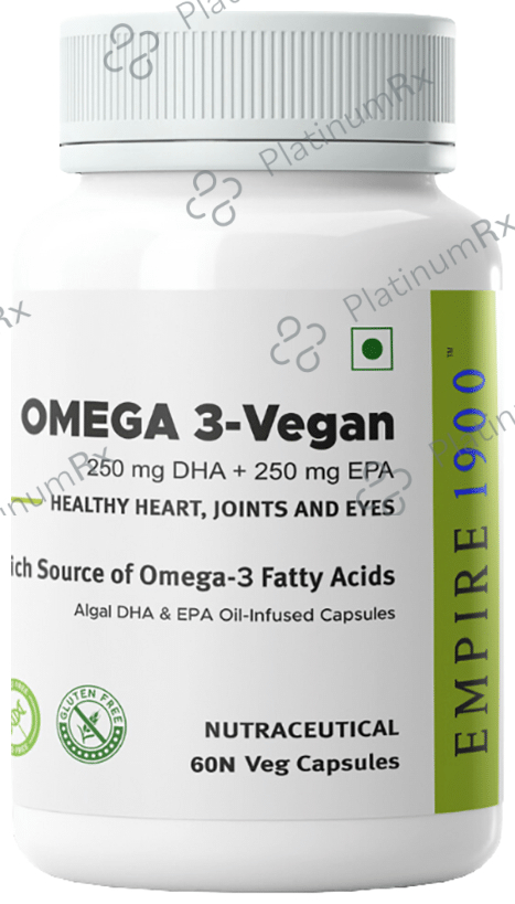 EMPIRE 1900 Omega-3 Vegan Capsules - Omega-3 for Vegetarians -Vegan Omega-3 Supplement - 60 vegicaps