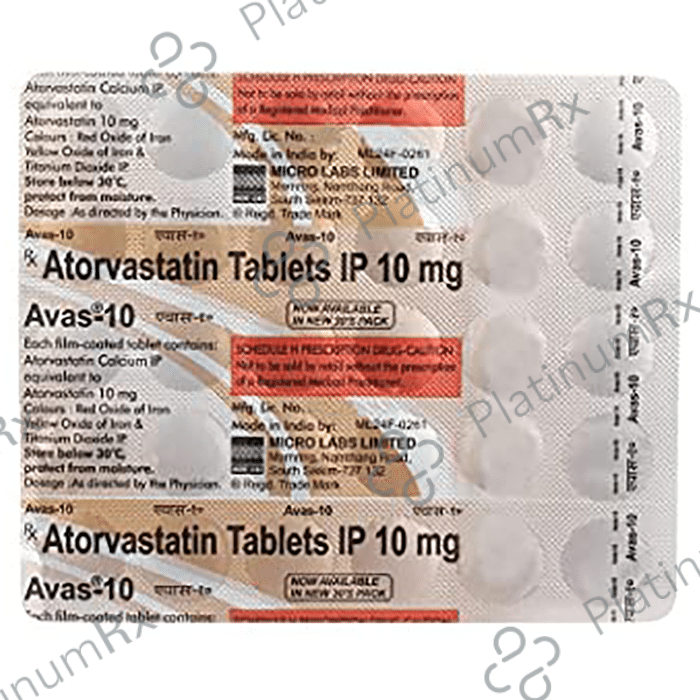 Avas 10mg Tablet 30s