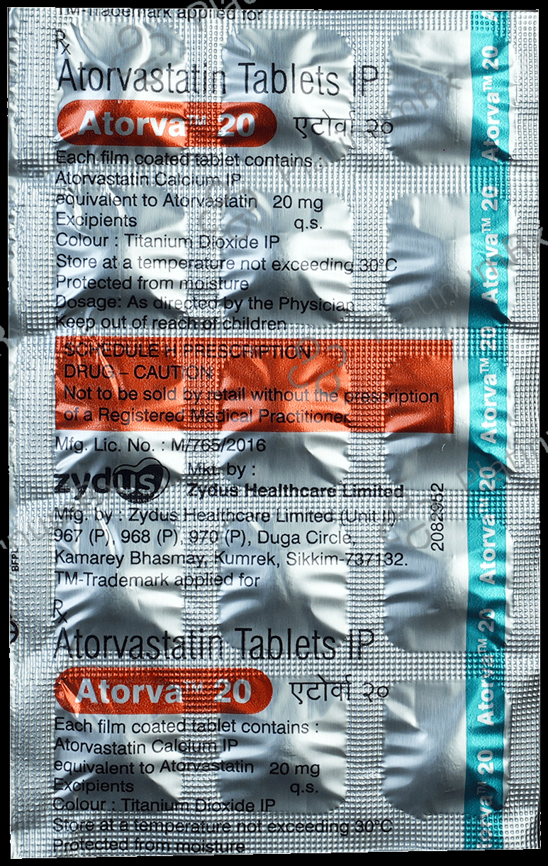Atorva 20mg Tablet 15s
