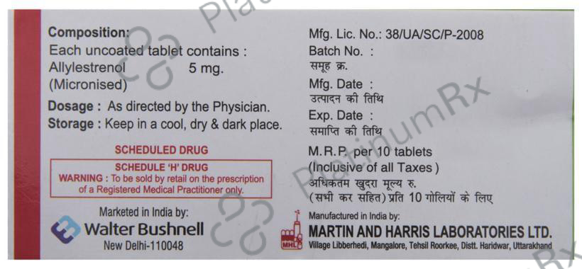 Gestin 5mg Tablet 10s