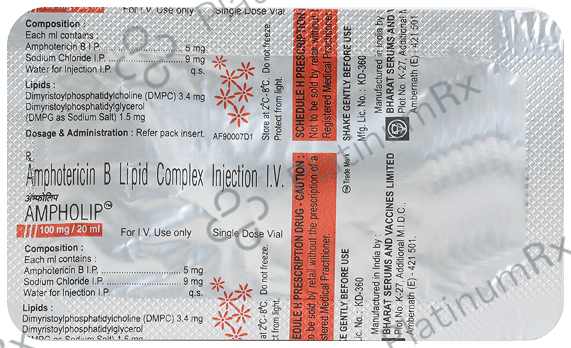 Ampholip 100mg Injection