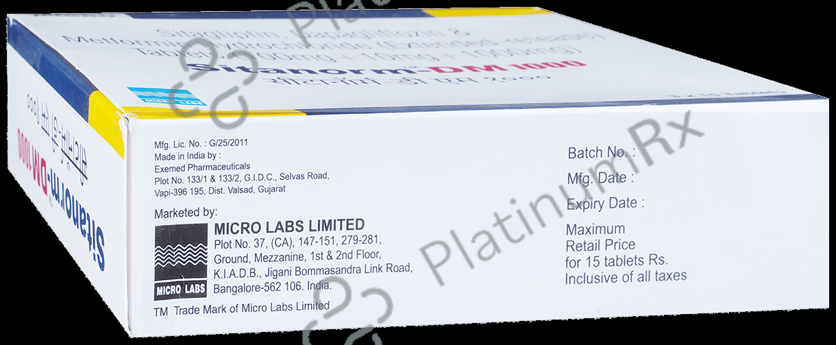 Sitanorm DM 10/1000/100mg Tablet ER 15s