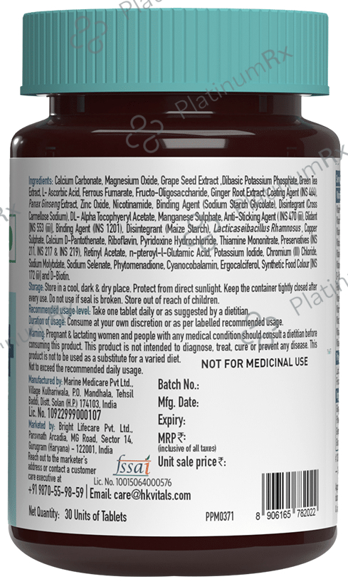 HK Vitals Multivitamin + Men & Women Tablet (30 Each)