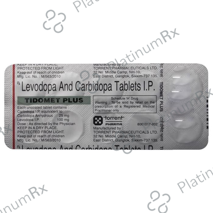 Tidomet Plus 25/100mg Tablet 10s